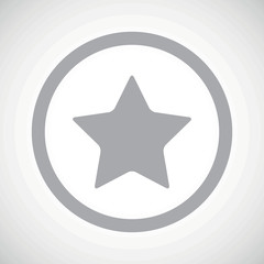 Grey favorite sign icon