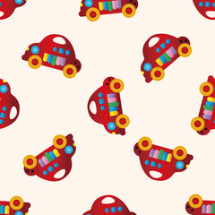 baby toy car , cartoon seamless pattern background