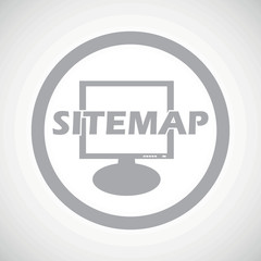 Grey sitemap sign icon