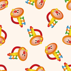 baby toy trumpet , cartoon seamless pattern background