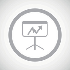 Grey graphic presentation sign icon