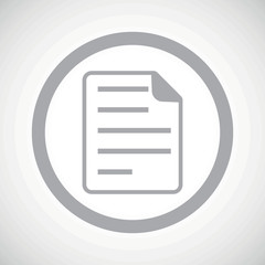 Grey document sign icon