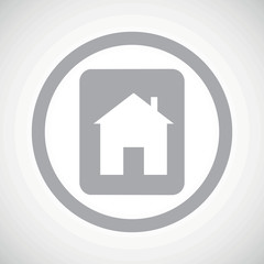 Grey house plate sign icon