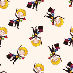 magician , cartoon seamless pattern background