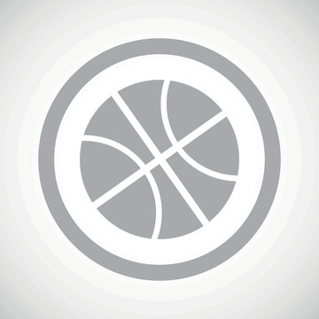 Grey basketball sign icon