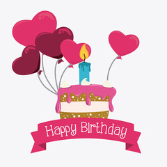 Happy birthday design.