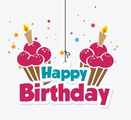 Happy birthday design.
