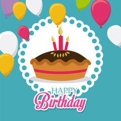 Happy birthday design.