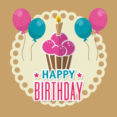 Happy birthday design.