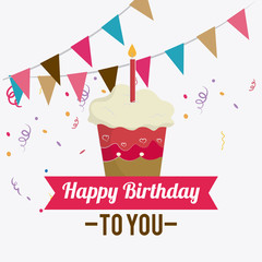 Happy birthday design.