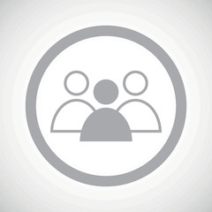 Grey group leader sign icon