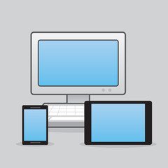 Computer phone and tablet together
