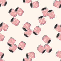 hair products theme hair curlers , cartoon seamless pattern background