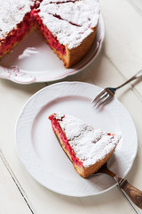 Johannisbeerkuchen mit Vanillecreme