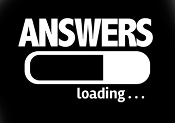 Progress Bar Loading with the text: Answers