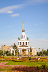 Fototapeta na wymiar View on USSR pavilion at VDNKh