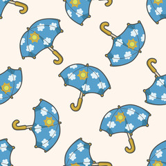 Umbrella , cartoon seamless pattern background