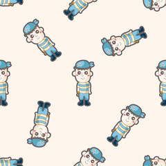 pirate , cartoon seamless pattern background