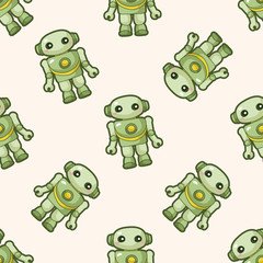 robot , cartoon seamless pattern background