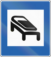 Icelandic traffic sign - Sleeping bag accomodation
