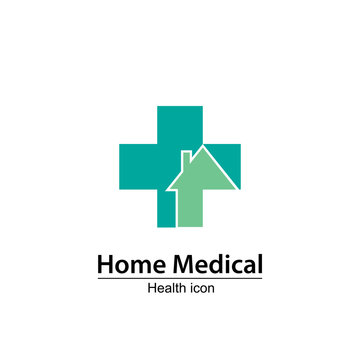 Home Medical symbol. Health icon. Nursing home