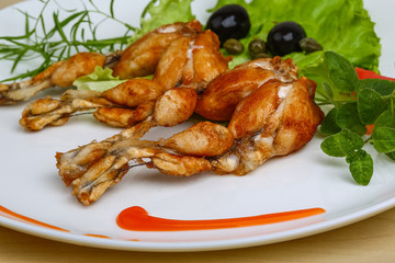 Fried frog legs
