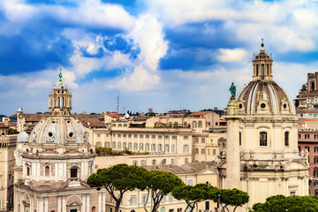 Obraz premium Bella Roma. Lovely View on the historical buildings of Rome