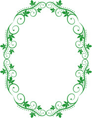 silhouette floral frame
