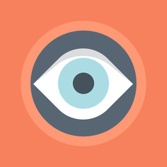 Eye, Monitoring flat style, colorful, vector icon