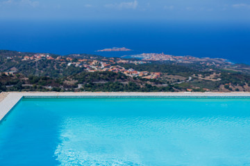 Swimming pool with sea view