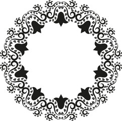 silhouette floral frame