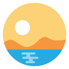 Vector sunset icon