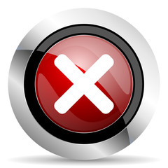 Obraz premium cancel red glossy web icon