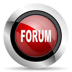 forum red glossy web icon