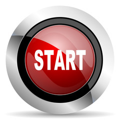 start red glossy web icon