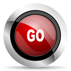 go red glossy web icon