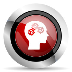 head red glossy web icon