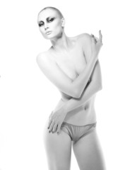 Fototapeta premium passionate and sexy Russian woman of a beautiful figure