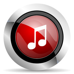 music red glossy web icon