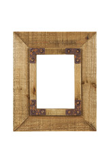 Old wooden picture frame with clipping path.