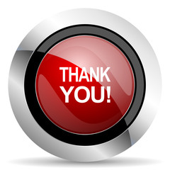 thank you red glossy web icon