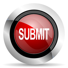 submit red glossy web icon