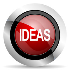 ideas red glossy web icon