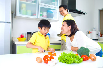 Asian Family Kitchen Lifestyle