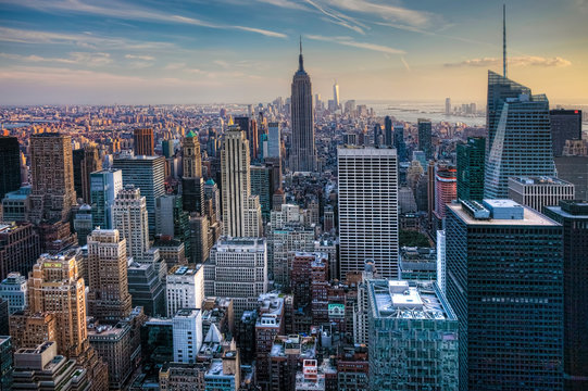 Fototapeta Manhattan Skyline at Twilight