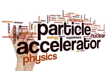 Particle accelerator word cloud