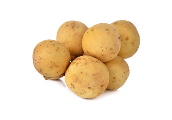 Long Kong or Long Gong fruit on white background