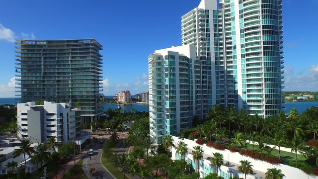 Aerial video Miami Beach FL