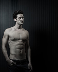 Fototapeta premium Slender Male Washboard Abs