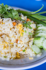 Thai fried rice with crab meat